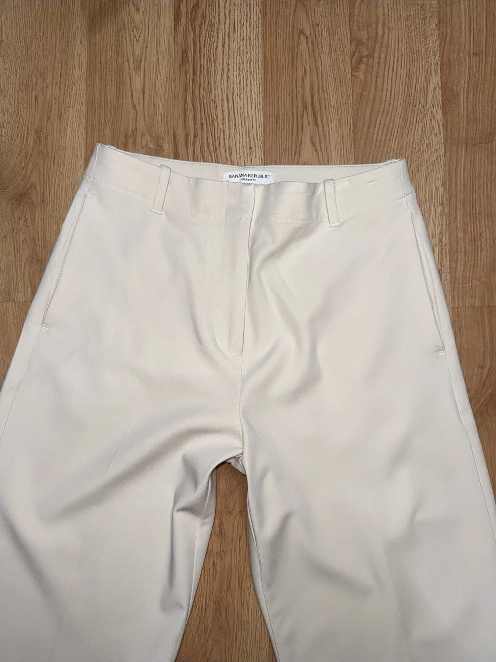 Banana Republic Women’s Ivory Wide-Leg Trousers Size 4
